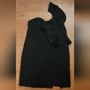 Forever 21- Black One Shoulder Ruffle Cocktail Mini Dress